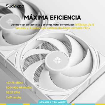 Refrigeración Líquida Sudokoo NEXAURA 240mm 2 Ventiladores ARGB Innovadora