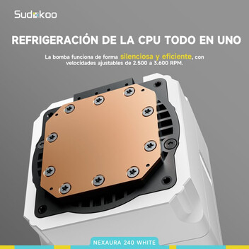 Refrigeración Líquida Sudokoo NEXAURA 240mm 2 Ventiladores ARGB Innovadora