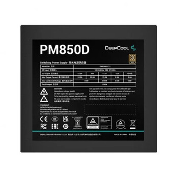 DeepCool PM850D 850W 80 Plus Gold DeepCool PM850D 850W 80 Plus Gold