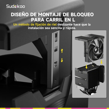 Ventilador CPU Refrigeración Aire Sudokoo Socket AM5 SK700V 220W para Overclocking y Alto Flujo de A
