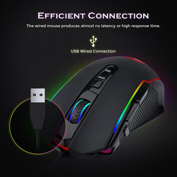 Redragon M910-K Ranger Basic RGB Ratón Gaming 8000 DPI Negro