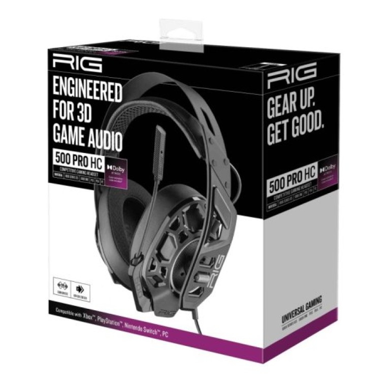 Nacon RIG 500 Pro HC Gen2 Auriculares Gaming PC/PS4/PS5/Xbox/Xbox X/Switch Negros