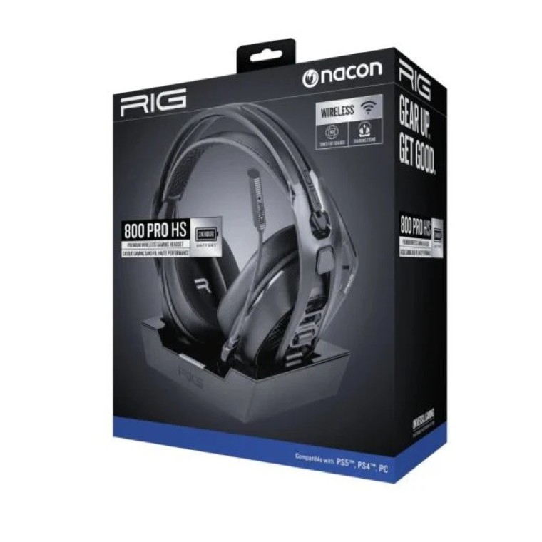 Nacon RIG 800 Pro HS Auriculares Gaming Inalámbricos PS4/PS5 Negros