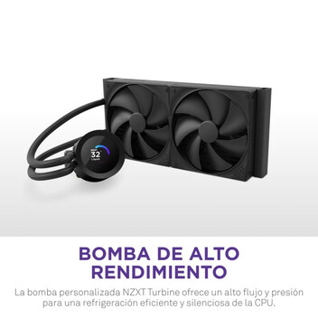 Refrigeración Líquida NZXT Kraken Plus 240mm 2 Ventiladores Display TFT Negra