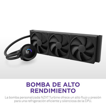 Refrigeración Líquida NZXT Kraken Plus 360 360mm 3 Ventiladores TFT Display Negra Refrigeración Líquida NZXT Kraken Plus 360 360mm 3 Ventiladores TFT Display Negra