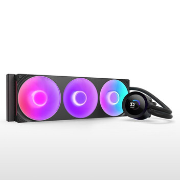 Refrigeración Líquida NZXT Kraken Plus 360mm 3 Ventiladores RGB Pantalla LCD Refrigeración Líquida NZXT Kraken Plus 360mm 3 Ventiladores RGB Pantalla LCD