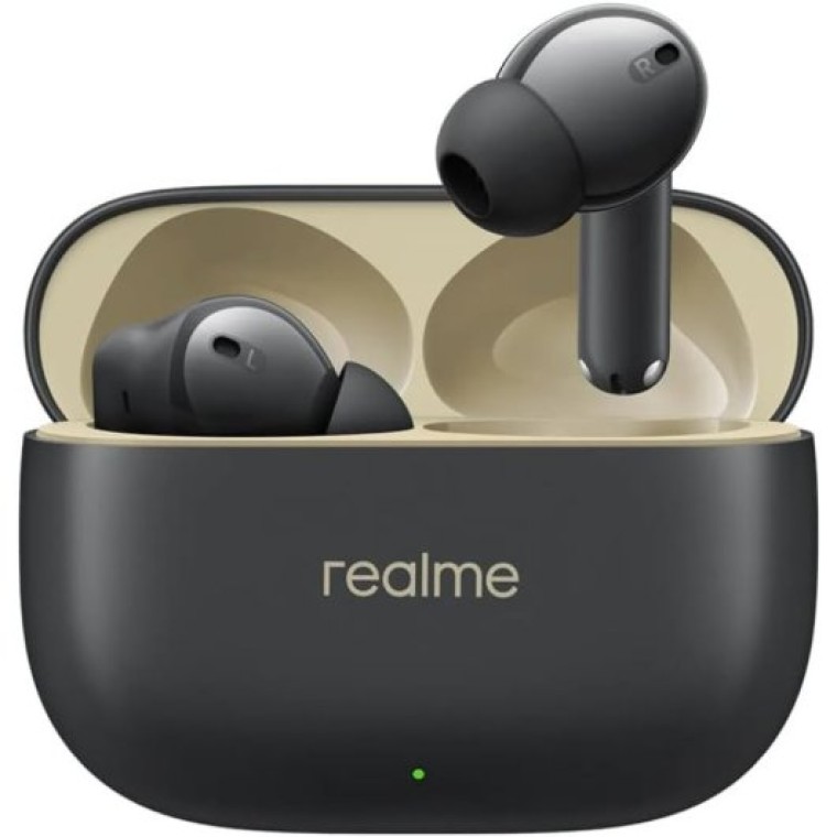 Realme Buds T300 Auriculares Bluetooth Negros con Cancelación Activa de Ruido 30dB