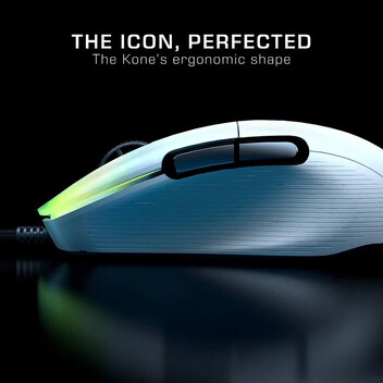 Roccat Kone Pro Ratón Óptico Gaming USB 2.0 AIMO RGB 19000DPI Blanco