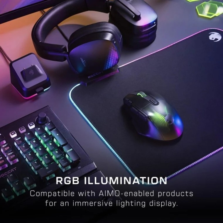 Roccat Kone XP Air Ratón Óptico Gaming Alámbrico/Inalámbrico AIMO RGB 19000DPI Negro