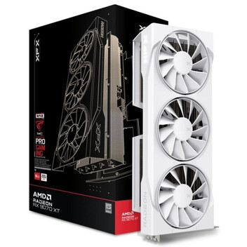 Tarjeta Gráfica XFX SWIFT AMD Radeon RX 9070 XT Triple Fan 16GB GDDR6 FSR 4 Blanca