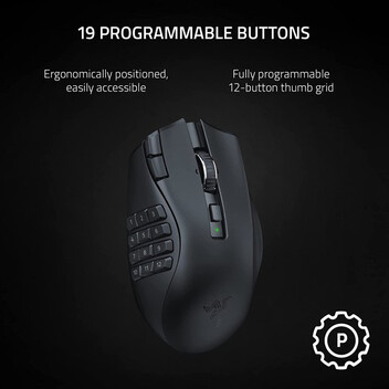 Razer Naga V2 HyperSpeed Ratón Gaming Inalámbrico 30000 DPI