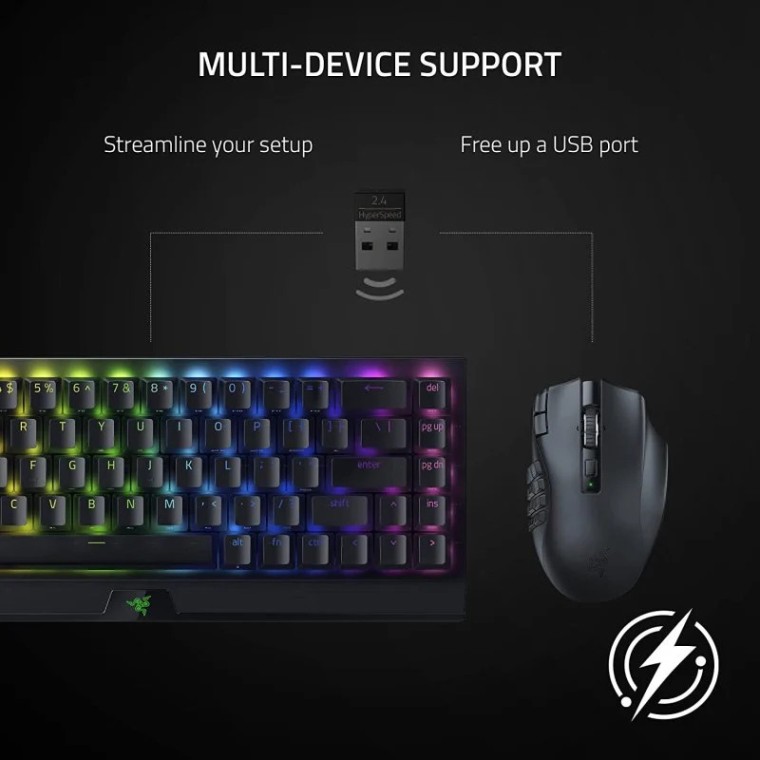 Razer Naga V2 HyperSpeed Ratón Gaming Inalámbrico 30000 DPI