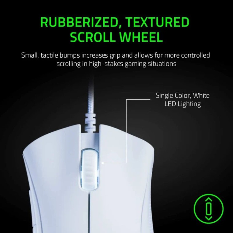 Razer Deathadder Essential Ratón Gaming 6400 DPI Blanco