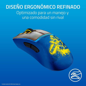Razer DeathAdder V3 Pro Fortnite Edition Ratón Gaming Inalámbrico 30000 DPI Azul