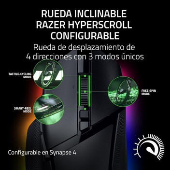 Razer Basilisk V3 Pro 35K Ratón Gaming Óptico Inalámbrico RGB 35000 DPI Negro Razer Basilisk V3 Pro 35K Ratón Gaming Óptico Inalámbrico RGB 35000 DPI Negro