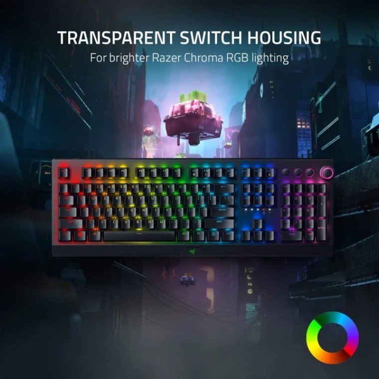 Razer BlackWidow V3 Pro Teclado Mecánico Inalámbrico Gaming Switch Amarillo Layout USA