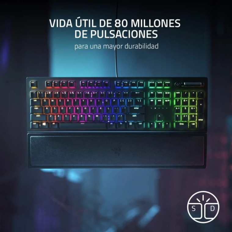 Razer BlackWidow V3 Teclado Mecánico Gaming Retroiluminado Negro Switch Green