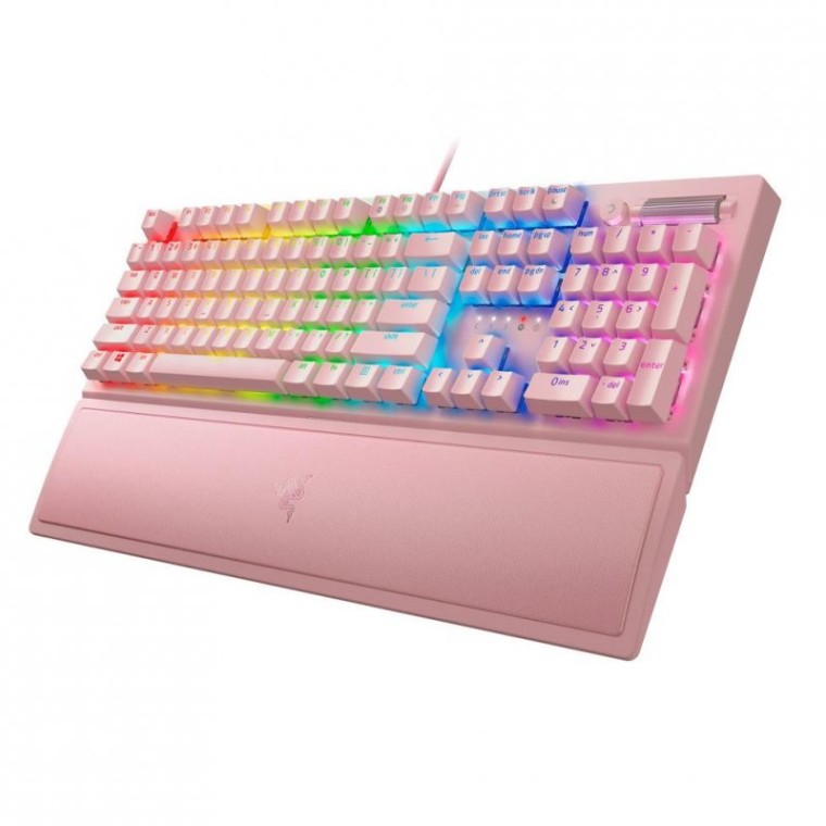 Razer BlackWidow V3 Teclado Gaming USA Green Switch Cuarzo Rosa