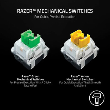 Razer BlackWidow V3 Mini HyperSpeed Teclado Mecánico Inalámbrico Gaming RGB Switch Green US Layout