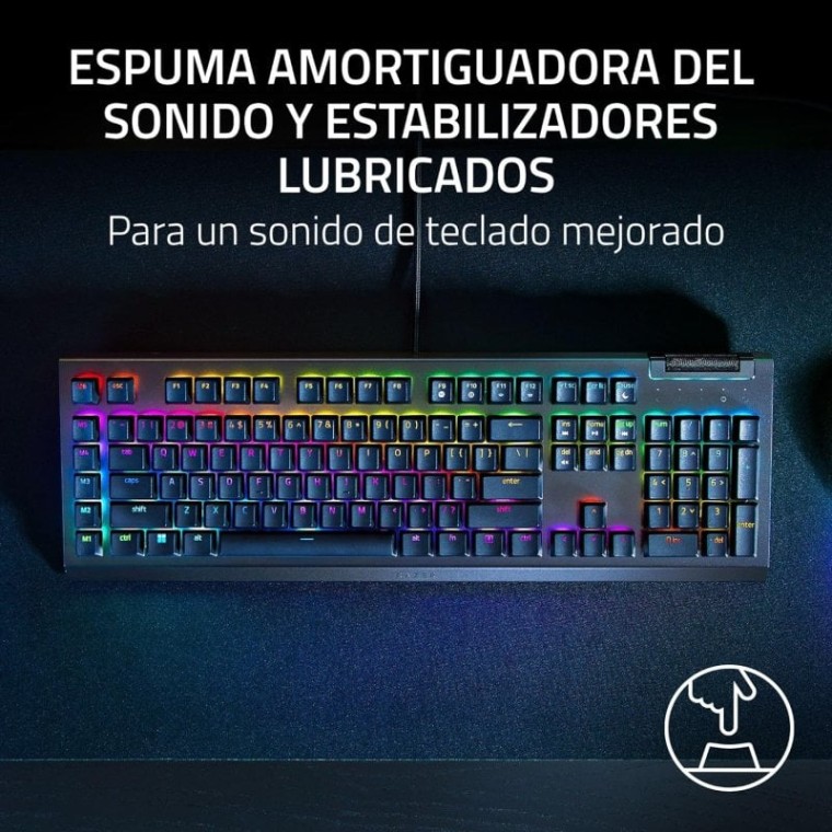 Razer BlackWidow V4 X Teclado Mecánico Gaming con Razer Chroma RGB Yellow Switch