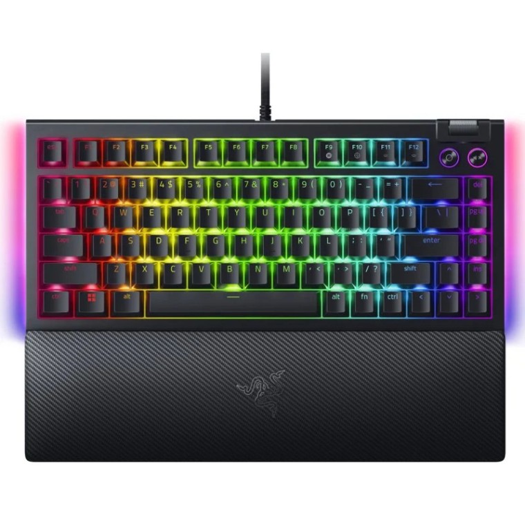 Razer BlackWidow V4 75% Teclado Mecánico Gaming RGB Layout USA Negro