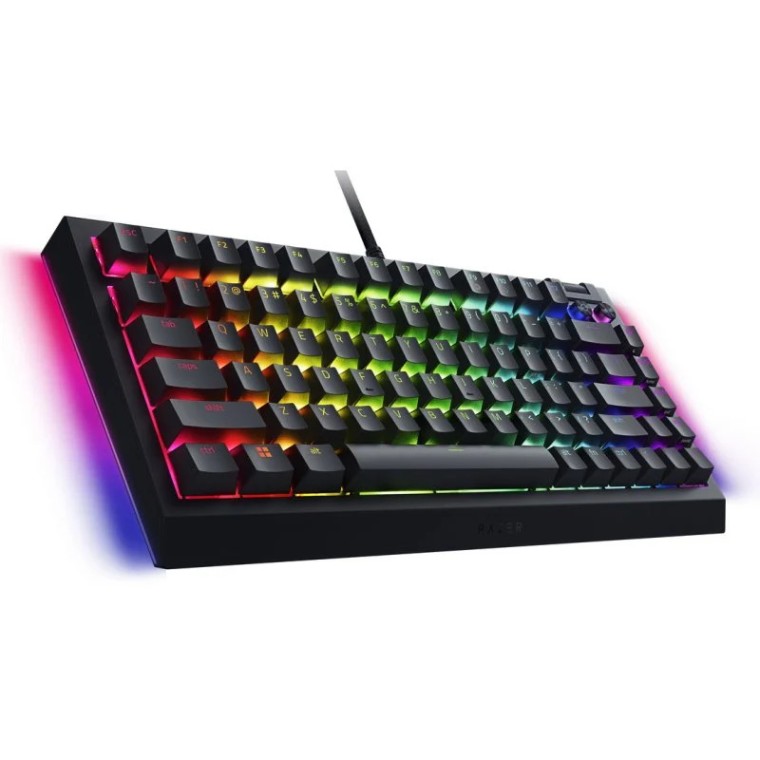 Razer BlackWidow V4 75% Teclado Mecánico Gaming RGB Layout USA Negro