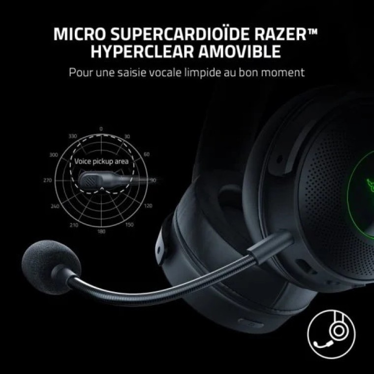 Razer Kraken V3 Pro Auriculares Gaming 7.1 Inalámbricos Negros