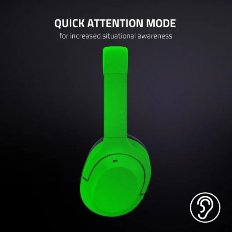 Razer Opus X Mercury Auriculares Gaming Inalámbricos con Cancelación Activa de Ruido Blancos