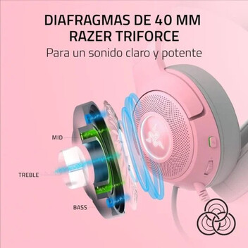 Kraken Kitty V2 Auriculares RGB Gaming Rosas
