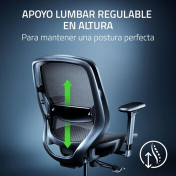 Razer Fujin Silla Gaming con Malla Transpirable con Diseño Ergonómico Negra