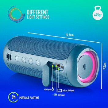 NGS Roller Furia 2 Altavoz Portátil Bluetooth Azul