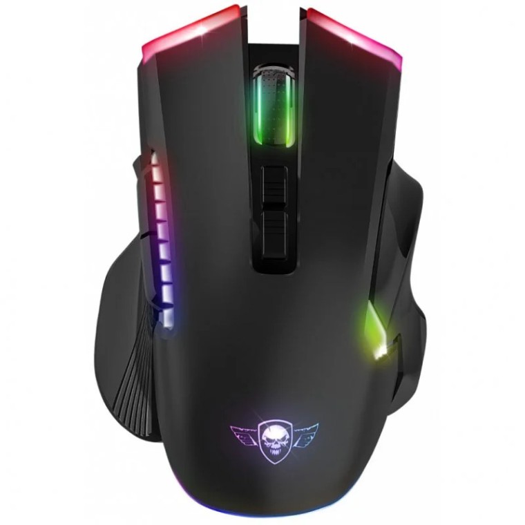 Spirit of Gamer Elite M70 Ratón Gaming Inalámbrico RGB 4800 DPI Negro