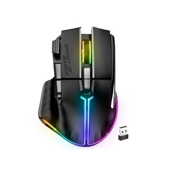 Ratón Spirit of Gamer PRO M5 DARK Wireless 8000 DPI 8 Botones RGB Negro Ratón Spirit of Gamer PRO M5 DARK Wireless 8000 DPI 8 Botones RGB Negro