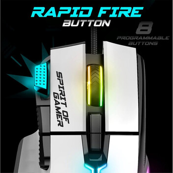 Spirit of Gamer Pro M5 RGB Ratón Gaming 12800DPI Blanco Spirit of Gamer Pro M5 RGB Ratón Gaming 12800DPI Blanco