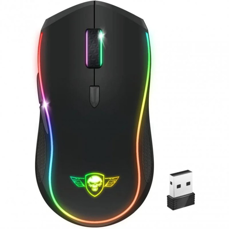 Spirit of Gamer PRO-M9 Ratón Gaming Inalámbrico RGB 4200 DPI Negro