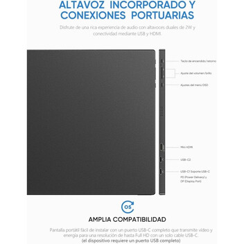 Monitor ARZOPA S1 Table 15.6" LED IPS FullHD USB-C