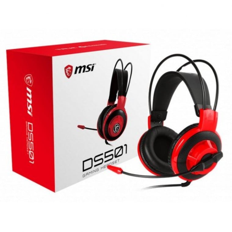 MSI DS501 Auriculares Gaming Negro/Rojo