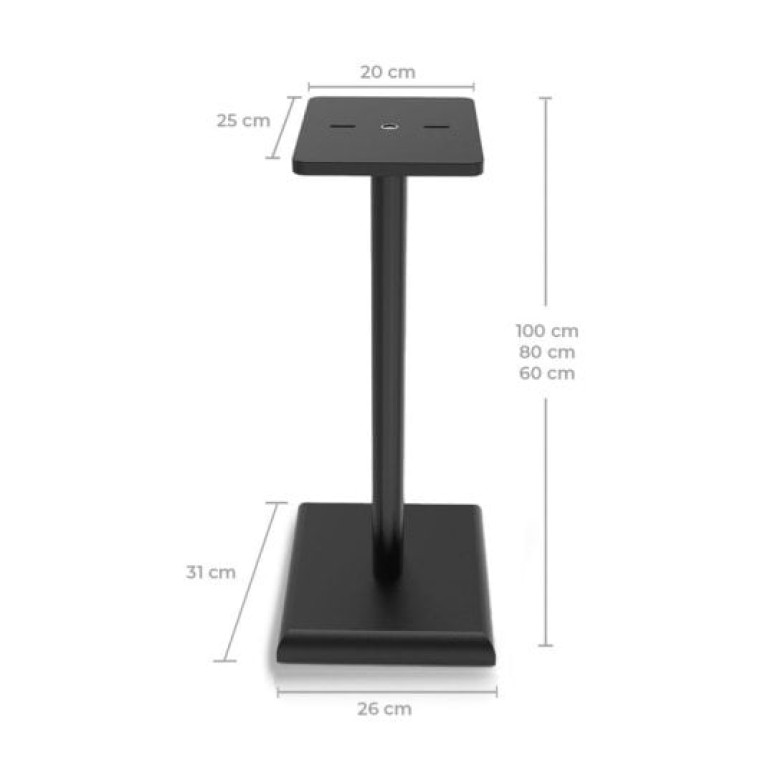 Vulkkano S60 Soportes de Pie para Altavoces Negros