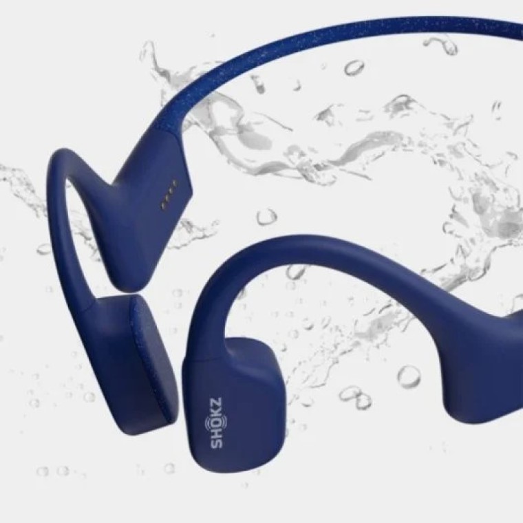 Shokz OpenSwim Auriculares Deportivos MP3 4GB con Conducción Ósea Azules