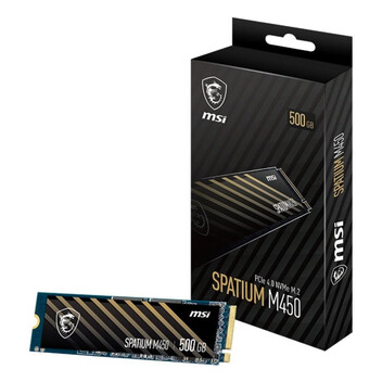 Disco Duro SSD MSI Spatium M450 500GB PCIe 4.0 NVMe M.2 3000MB/s Lectura 2000MB/s