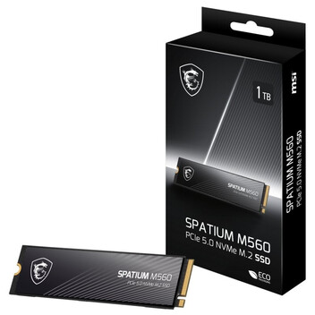 Disco Duro MSI SPATIUM M560 1TB Disco SSD 10200MB/s NVMe PCIe 5.0 M.2 Gen5 3D NAND