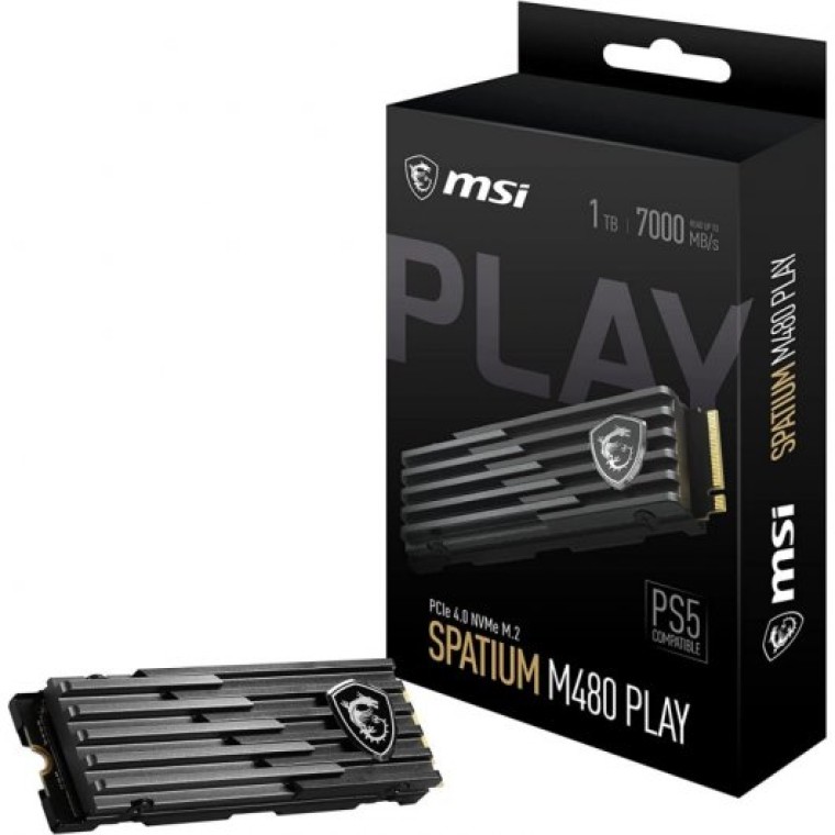 MSI SPATIUM M480 1TB PCIe 4.0 NVMe M.2 PLAY Optimizado PS5