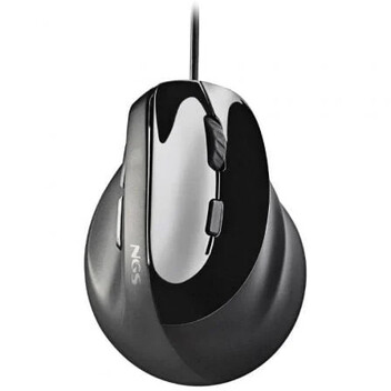 Ratón NGS ergonómico con cable 3200 DPI sensor láser botones silenciosos Ratón NGS ergonómico con cable 3200 DPI sensor láser botones silenciosos