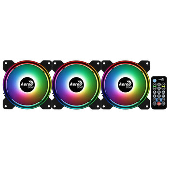 Aerocool Saturn 12F ARGB Pro Kit de 3 Ventiladores Suplementarios 120mm Negros Aerocool Saturn 12F ARGB Pro Kit de 3 Ventiladores Suplementarios 120mm Negros
