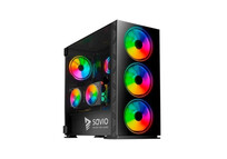 Torre PC Torre ATX Savio Prime X1 ARGB 4 Ventiladores Vidrio Templado Negra