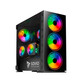 Torre PC Torre ATX Savio Prime X1 ARGB 4 Ventiladores Vidrio Templado Negra Torre PC Torre ATX Savio Prime X1 ARGB 4 Ventiladores Vidrio Templado Negra