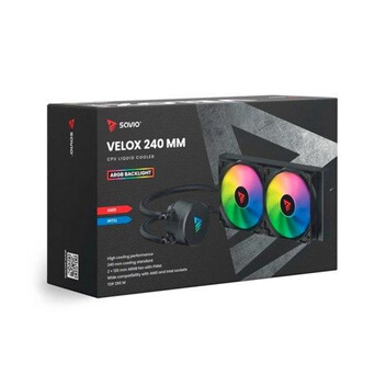 Refrigeración Líquida Savio Velox 240mm 2 Ventiladores ARGB Multisocket 2750RPM Refrigeración Líquida Savio Velox 240mm 2 Ventiladores ARGB Multisocket 2750RPM