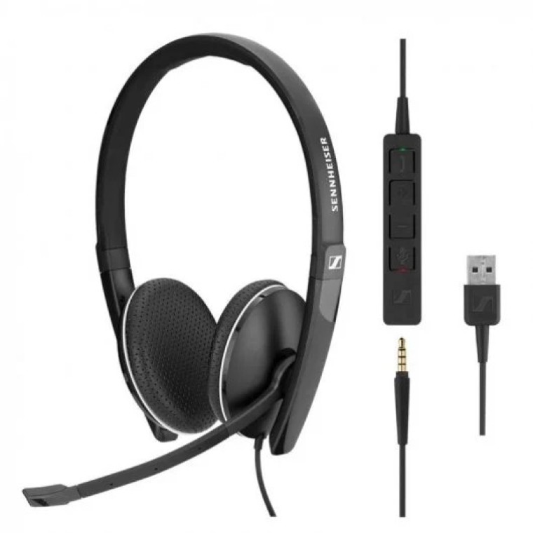 Sennheiser SC 165 Auriculares USB Negros