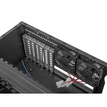Torre PC Chasis Rack 4U Lanberg SC01-4504-10B 3 Ventiladores 7 Bahías 19" Negro Acero