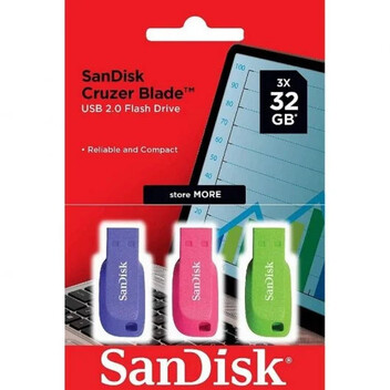 Sandisk Cruzer Blade 32GB USB 2.0 Pack Triple